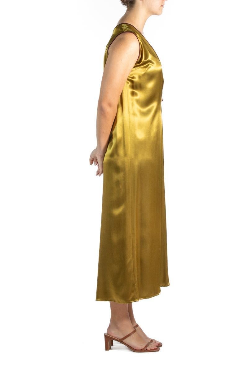 Brown 1990S Green Silk Jumpsuit For Sale
