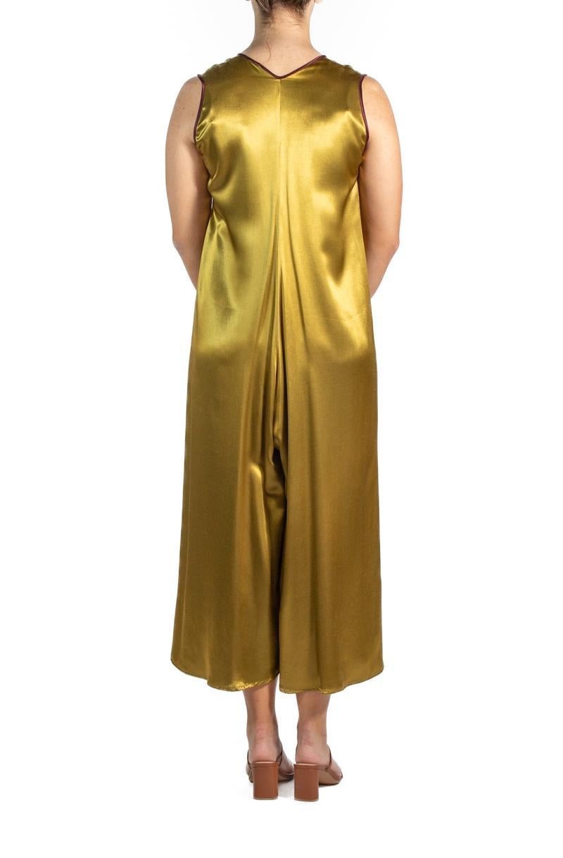 1990S Green Silk Jumpsuit For Sale 2
