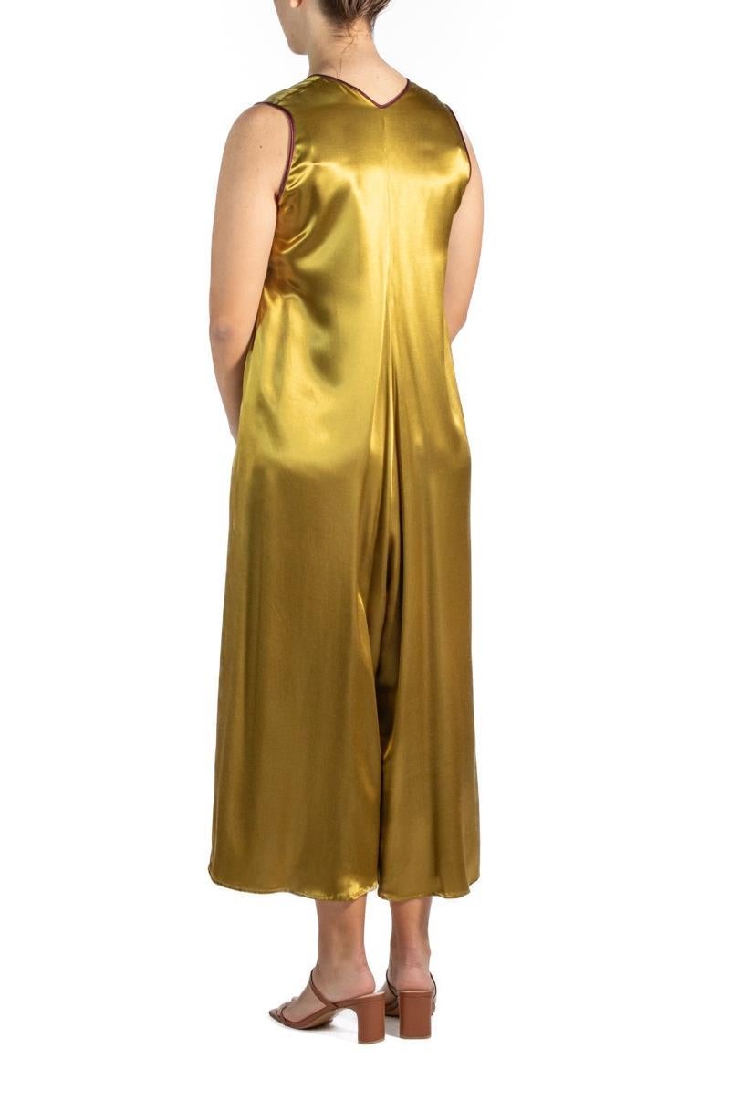 1990S Green Silk Jumpsuit For Sale 3