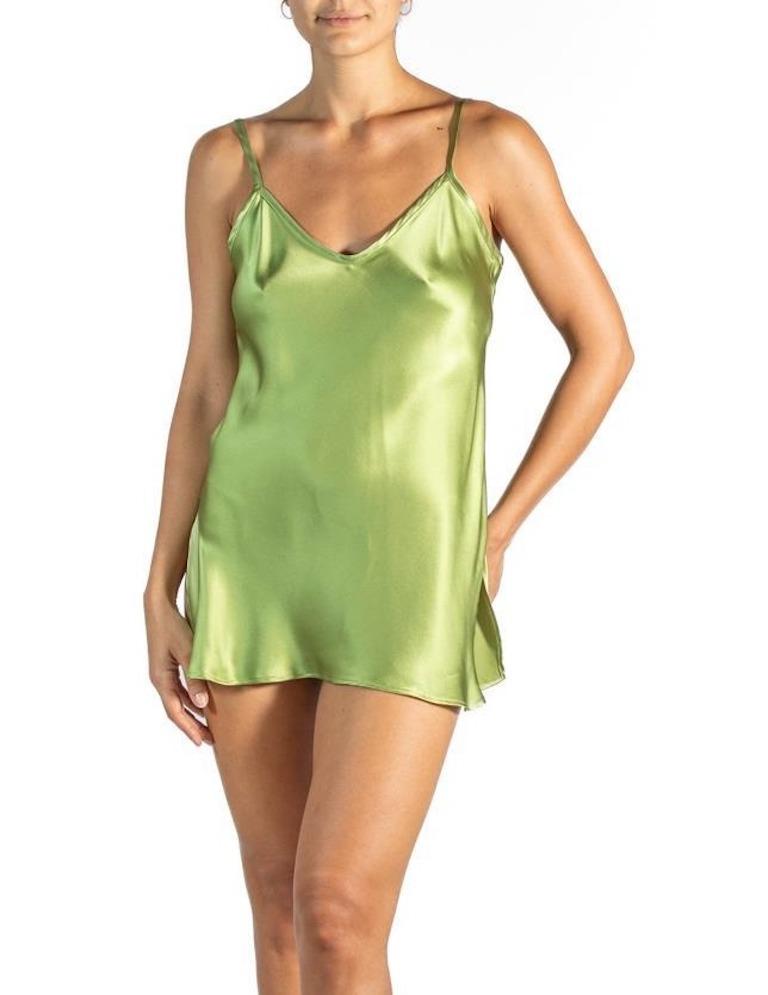 1990S Green Silk Slip For Sale 2