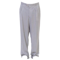 1990S Grey Polyester Rat Pack Style Men's Very Lightweight Crepe Pants