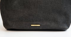1990s Gucci Anthracite Denim & Leather Shoulder Bag