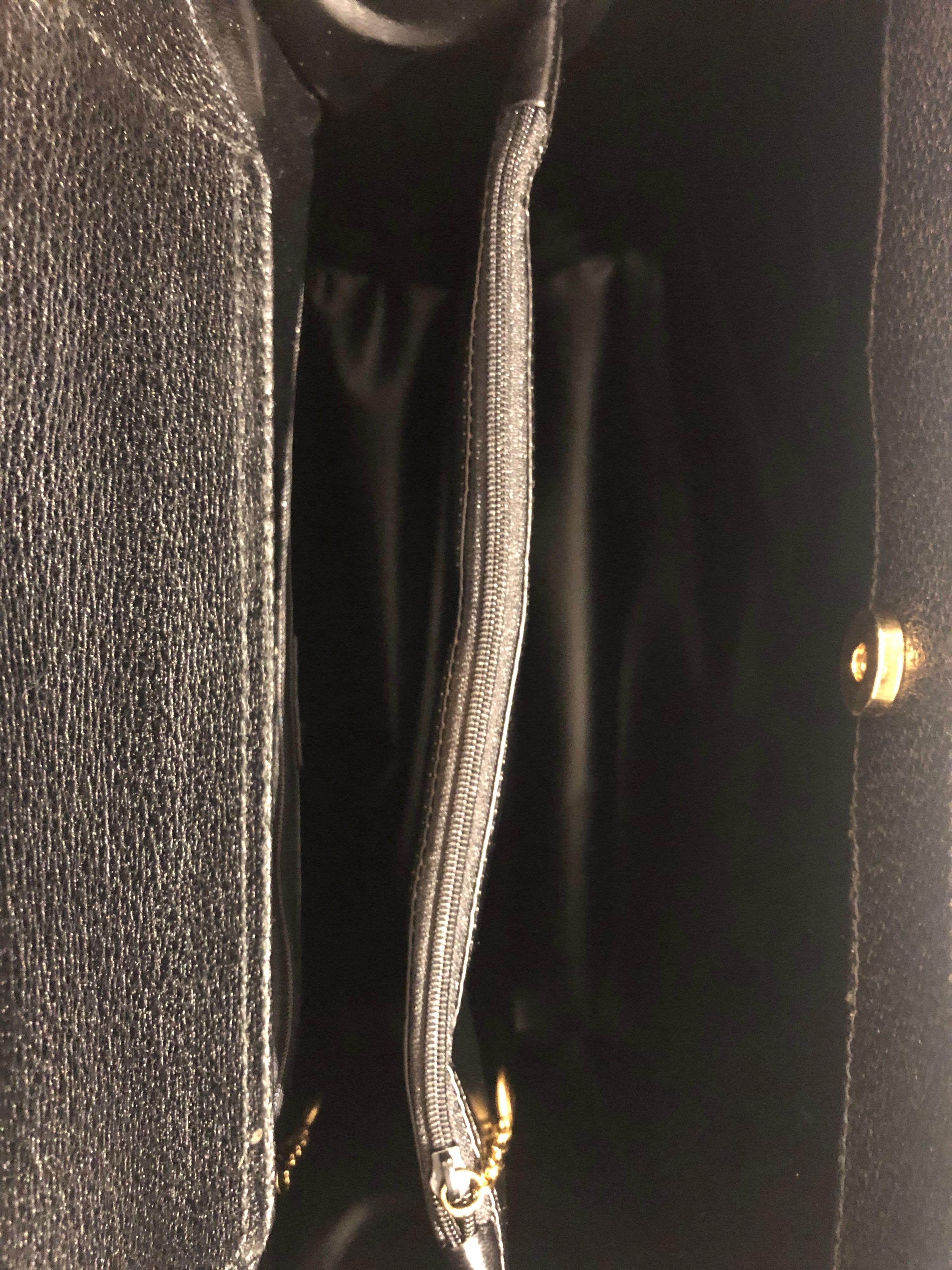 1990s GUCCI Negro Cuero Bambú Tote Princesa Diana Tote 6