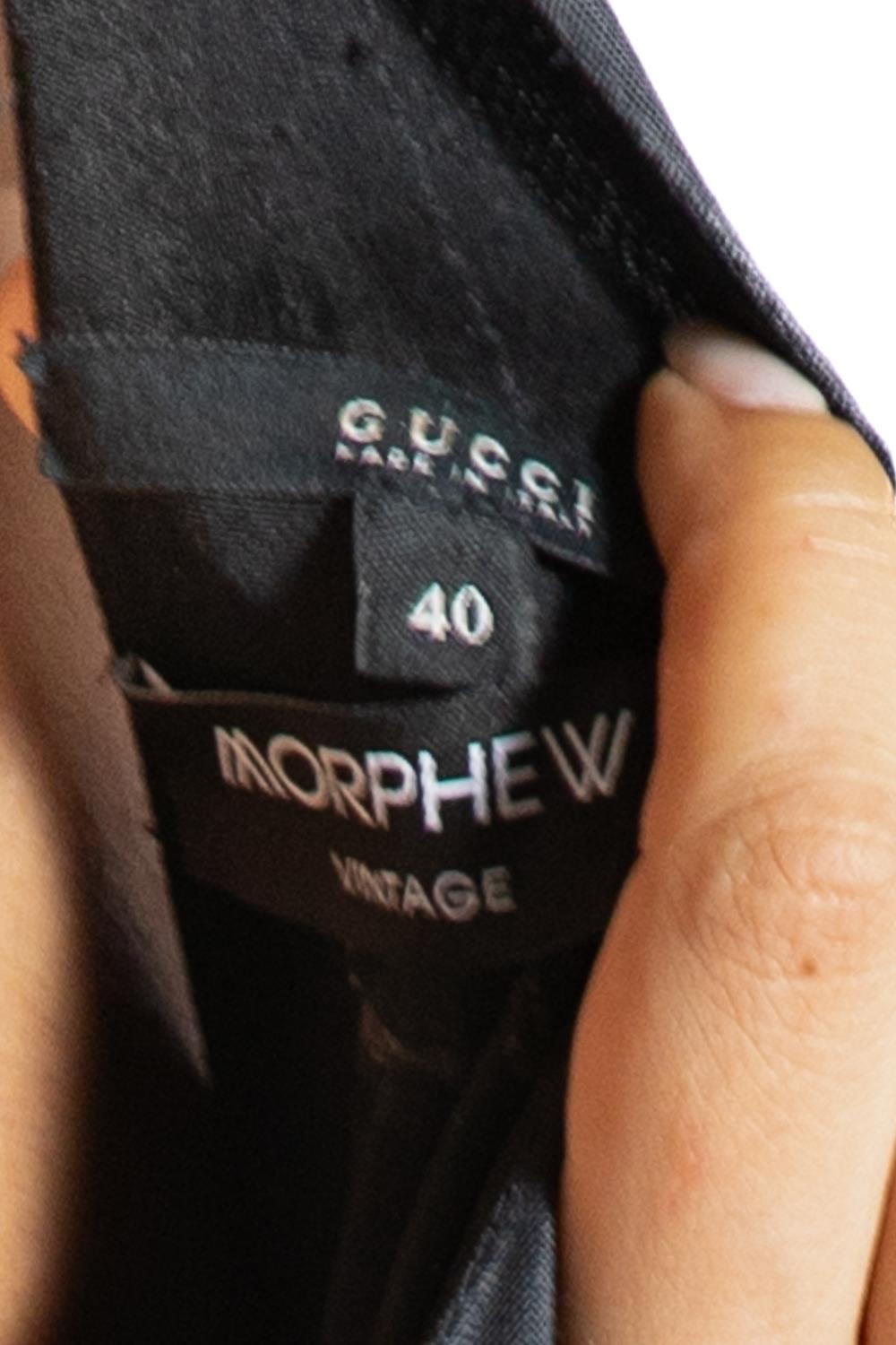 1990S Gucci Blue-Black Rayon Jersey Dress For Sale 5
