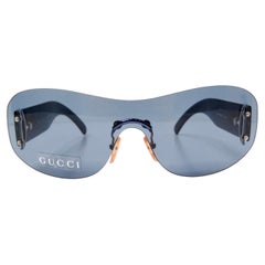 Gafas de sol Gucci de los 90 con pantalla tintada azul