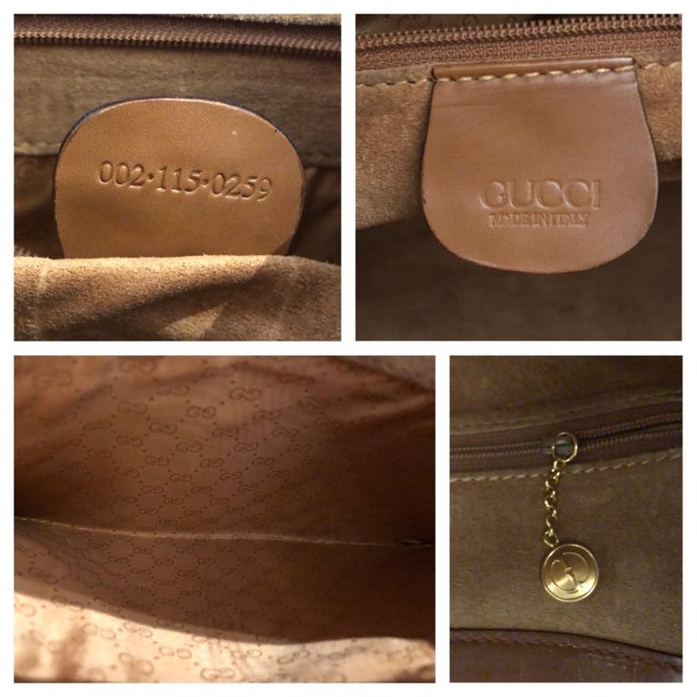 1990s Vintage GUCCI Brown Suede Leather Bamboo Tote Diana Tote Bag ...
