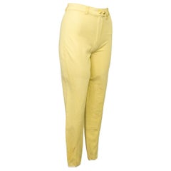 1990s Gucci Butter Yellow Cropped Jodhpurs
