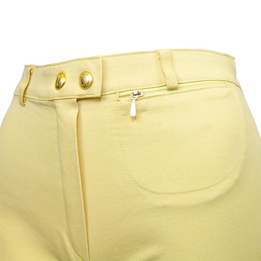 1990s Gucci Butter Yellow Cropped Jodhpurs For Sale 2