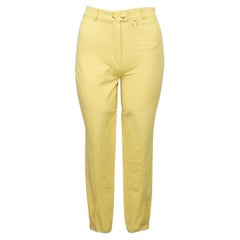 1990er Gucci Jodhpurs in Buttergelb mit gelbem Cropped