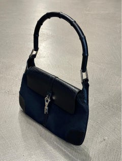 1990s Gucci by Tom Ford bamboo handle Jackie bag with leather flap