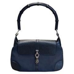 1990s Gucci by Tom Ford bamboo handle Jackie bag with leather flap