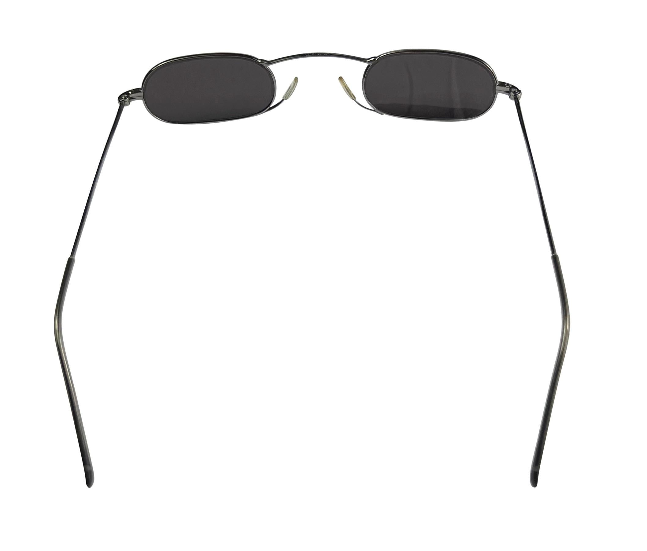 Women's or Men's 1990s Gucci by Tom Ford Mini Thin Silver Sunglasses 