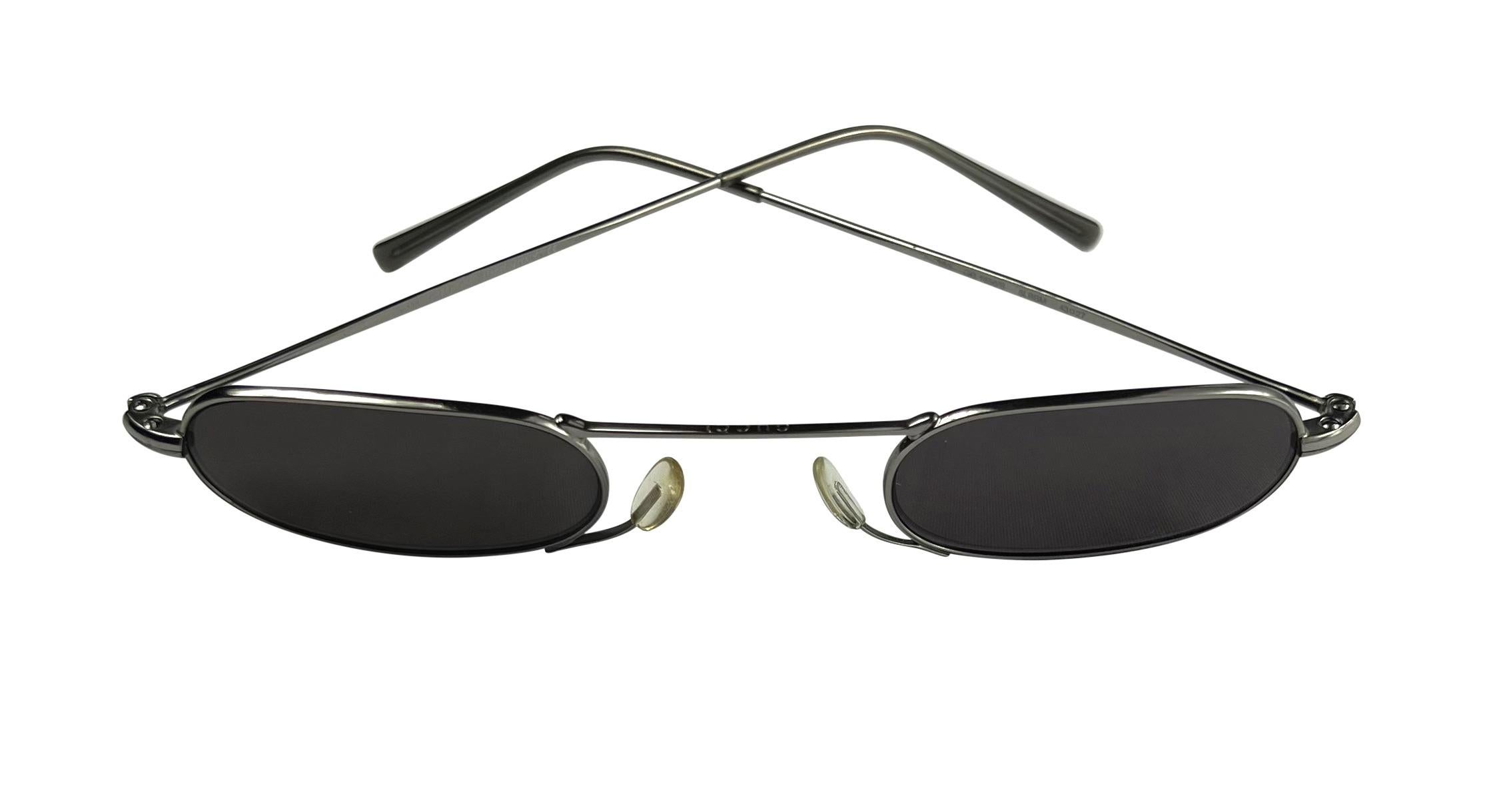 1990s Gucci by Tom Ford Mini Thin Silver Sunglasses  1