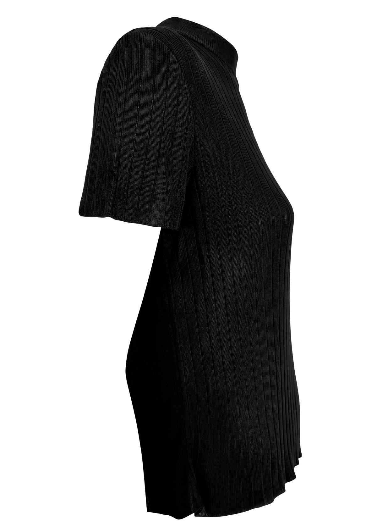 Nero 1990 Gucci by Tom Ford - Maglietta a collo alto a costine nera e trasparente in vendita