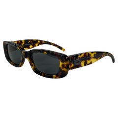 Used 1990s Gucci by Tom Ford Square 'G' Logo Faux Tortoise Shell Sunglasses 