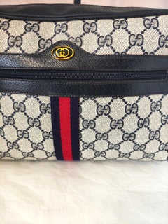 1990er Gucci Kameratasche Web GG blau supreme Umhängetasche