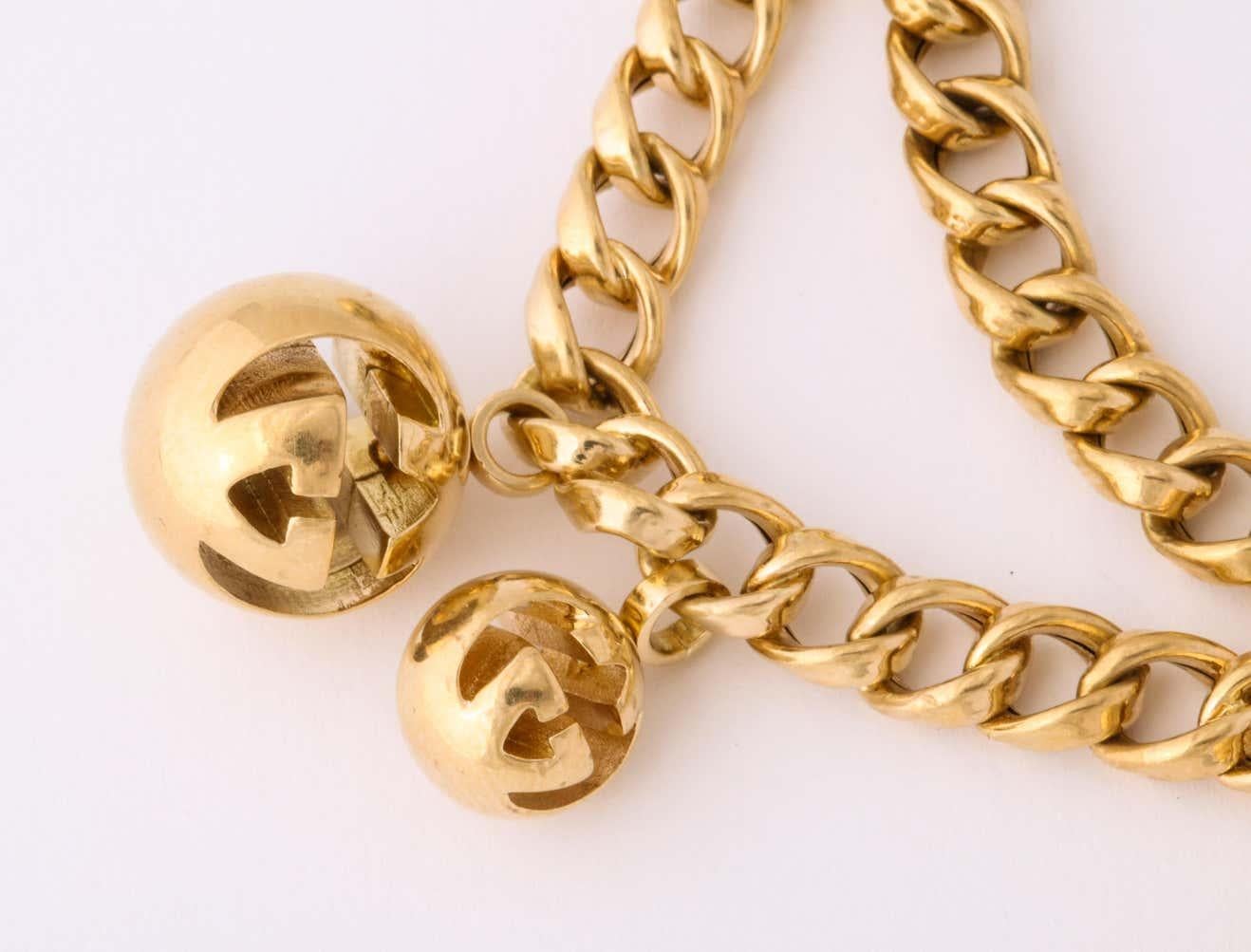 1990's Gucci Double Layer Gold Link Necklace with Watch Chain Style Clasp For Sale 4