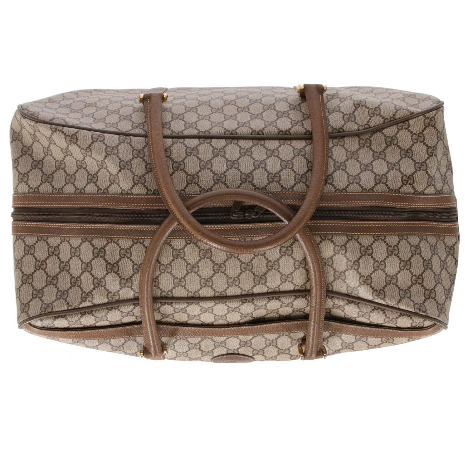 Brown 1990s Gucci GG Monogram Canvas Travel Bag