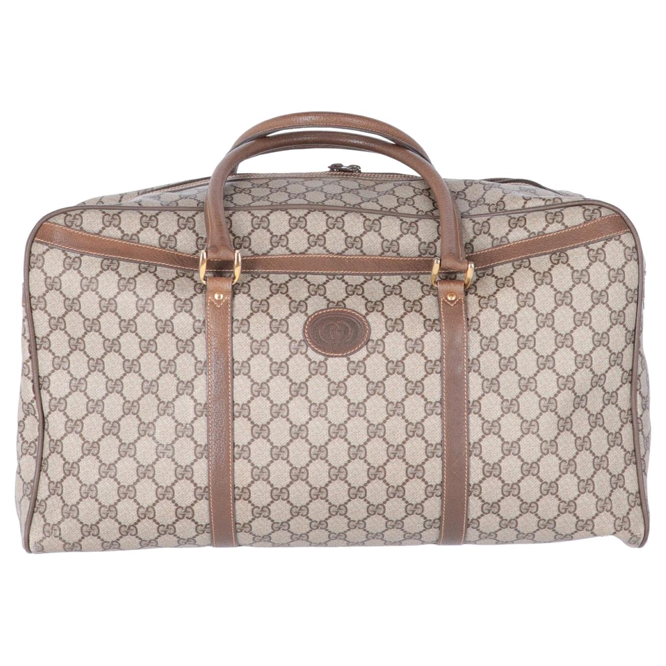 1990s Gucci GG Monogram Canvas Travel Bag