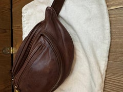 1990s GUCCI Lambskin Leather Belt Bag Brown