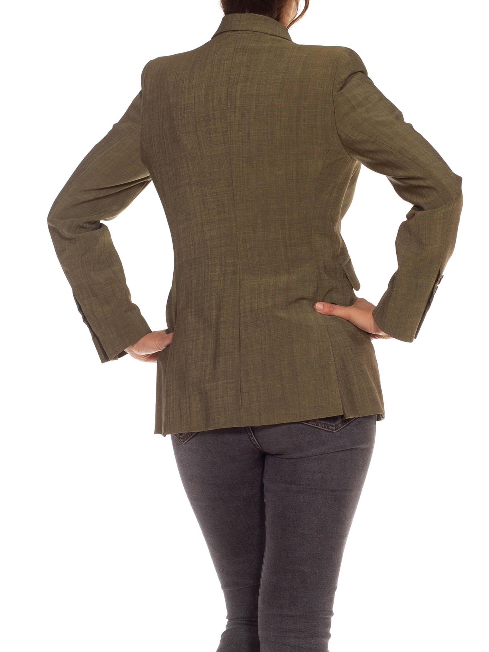 1990S Gucci Olive Wool Mohair Blend 5