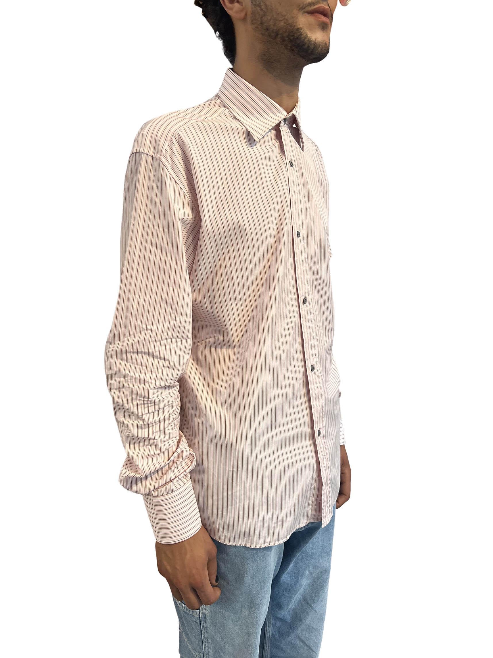 1990S Gucci Pink Cotton Tom Ford Era Men’S Shirt For Sale 2