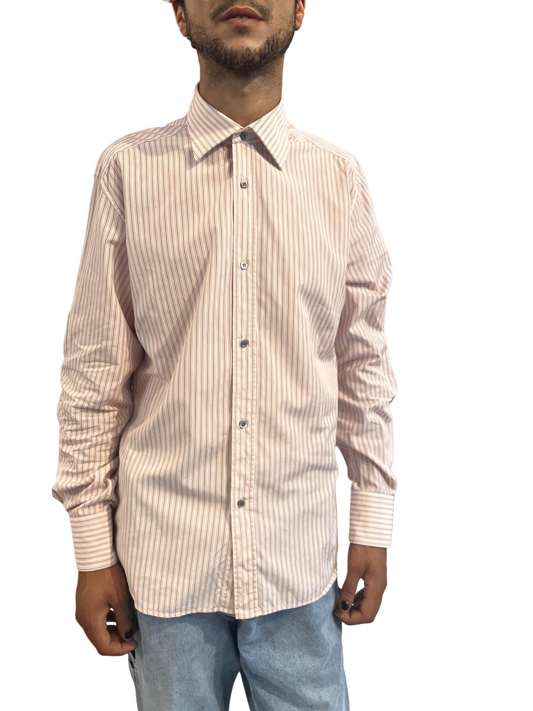 1990S Gucci Pink Cotton Tom Ford Era Men’S Shirt For Sale 3