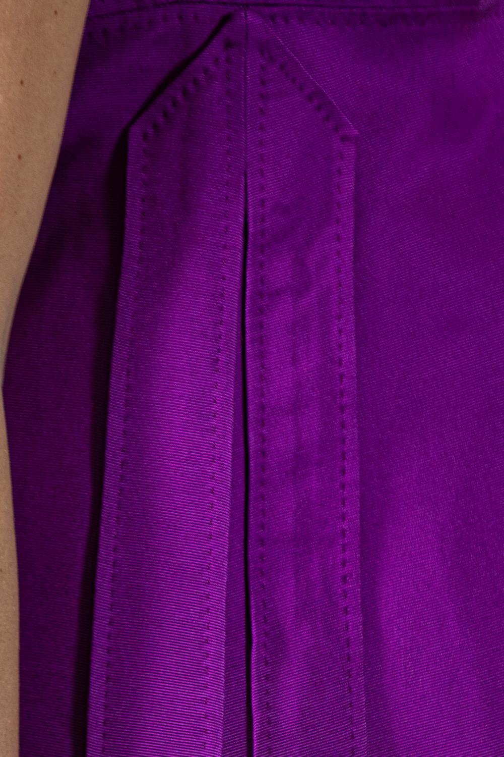 1990S GUCCI Purple Silk & Poly Dress For Sale 6