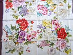 1990s Gucci Silk Floral Scarf New, Never Worn