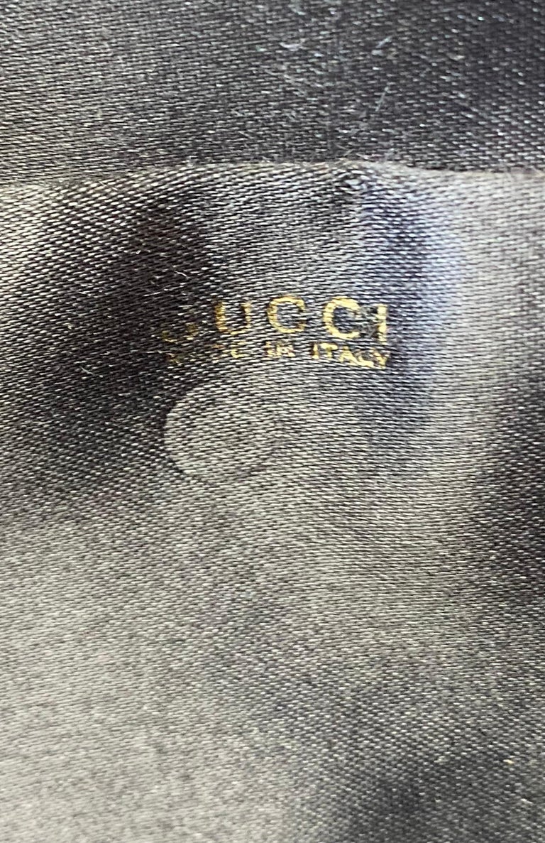 1990s Gucci Silk Satin Beaded GG Logo Kiss-Lock Medium Frame Bag at 1stDibs