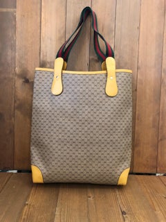 1990er Jahre GUCCI Web Brown Micro GG Canvas Tragetasche