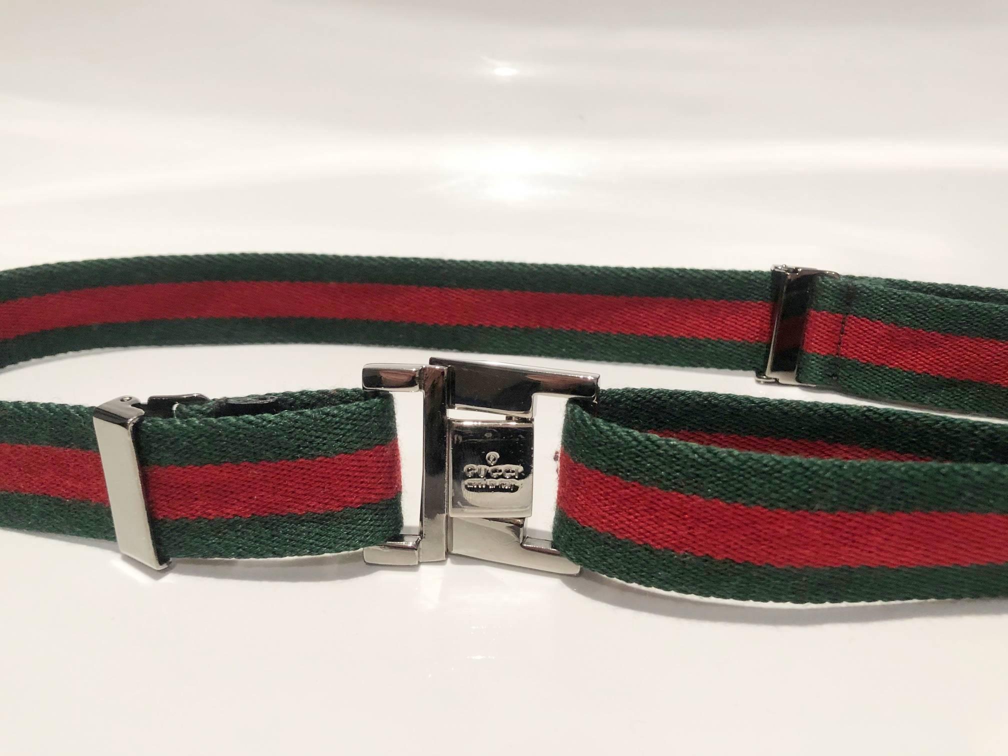 gucci belt green and red