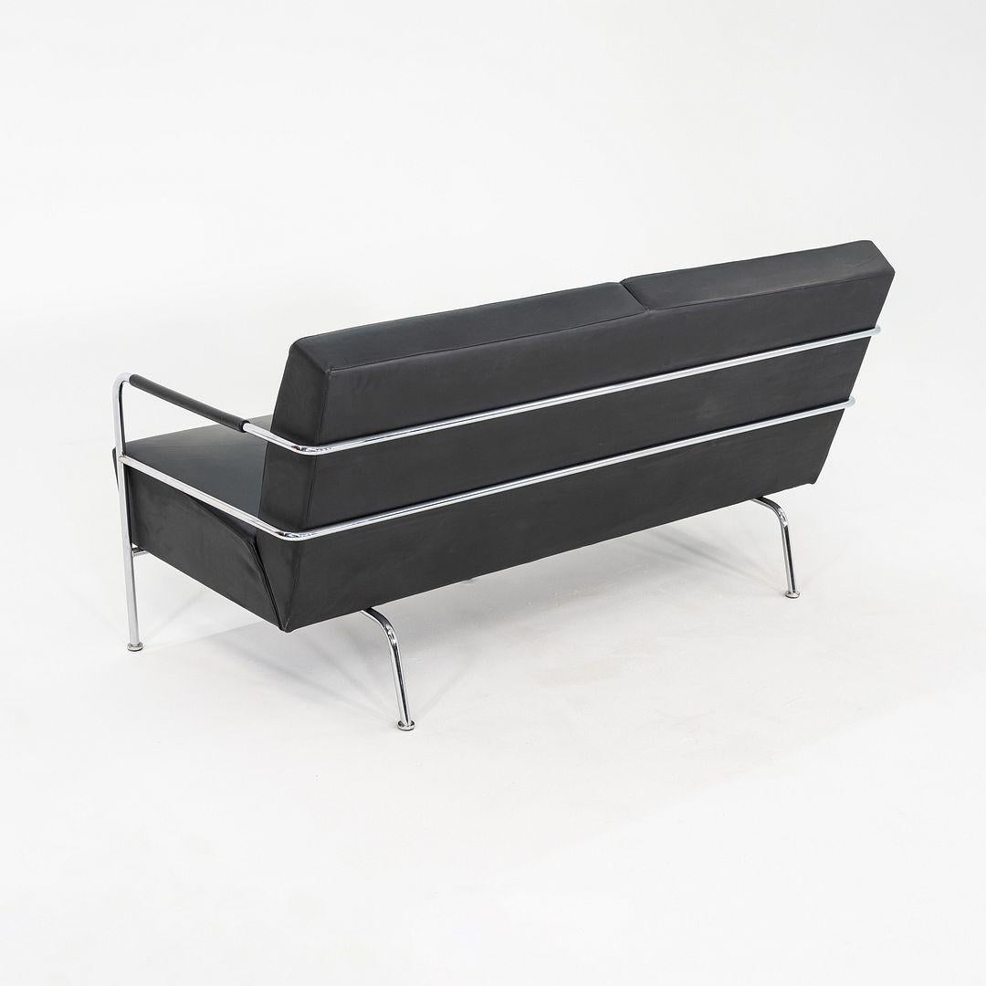 1990 Gunilla Allard for Lammhults Cinema Sofa / Loveseat en cuir noir en vente 4