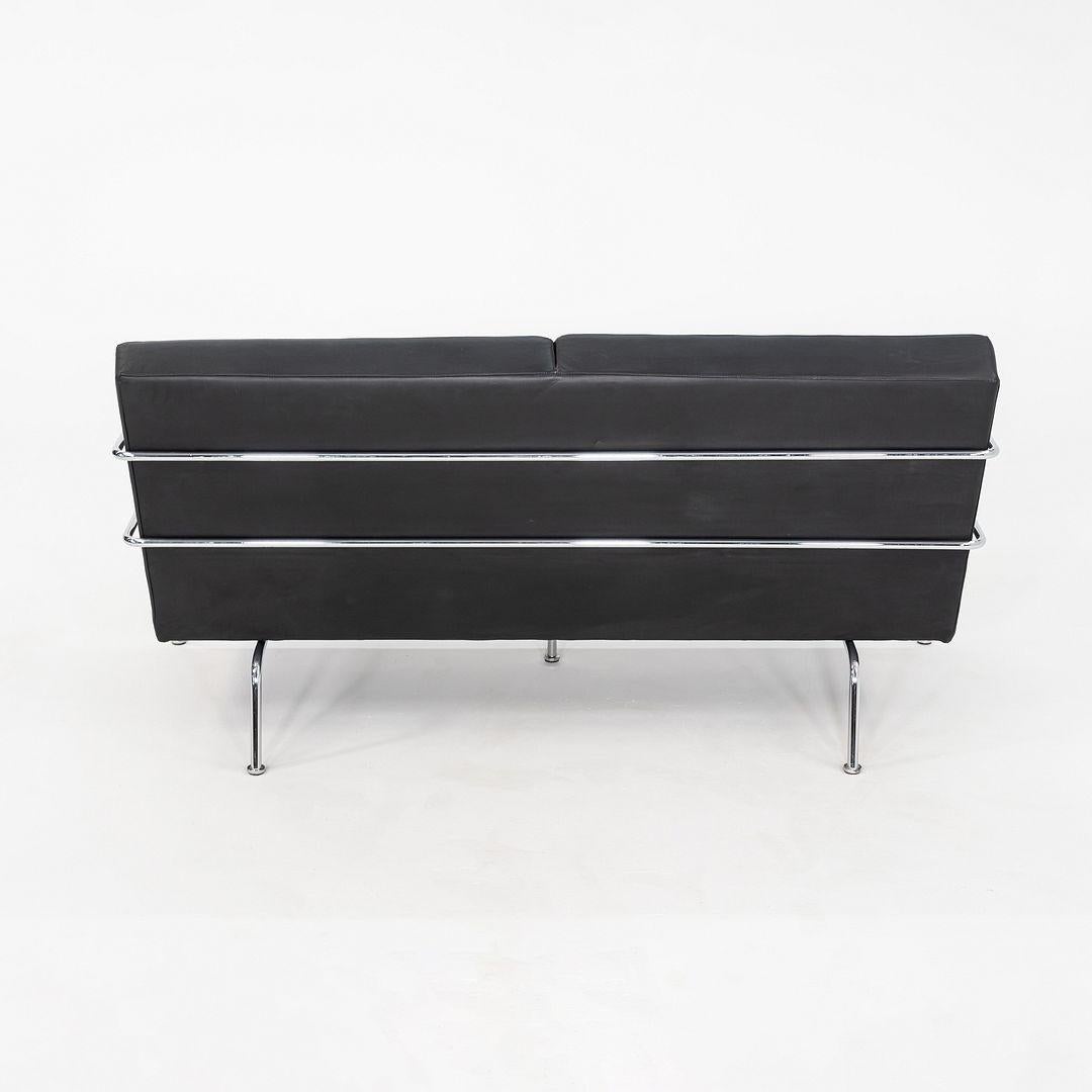 1990 Gunilla Allard for Lammhults Cinema Sofa / Loveseat en cuir noir en vente 5
