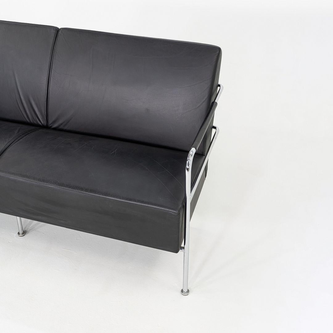 1990 Gunilla Allard for Lammhults Cinema Sofa / Loveseat en cuir noir en vente 1