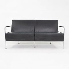 1990 Gunilla Allard for Lammhults Cinema Sofa / Loveseat en cuir noir