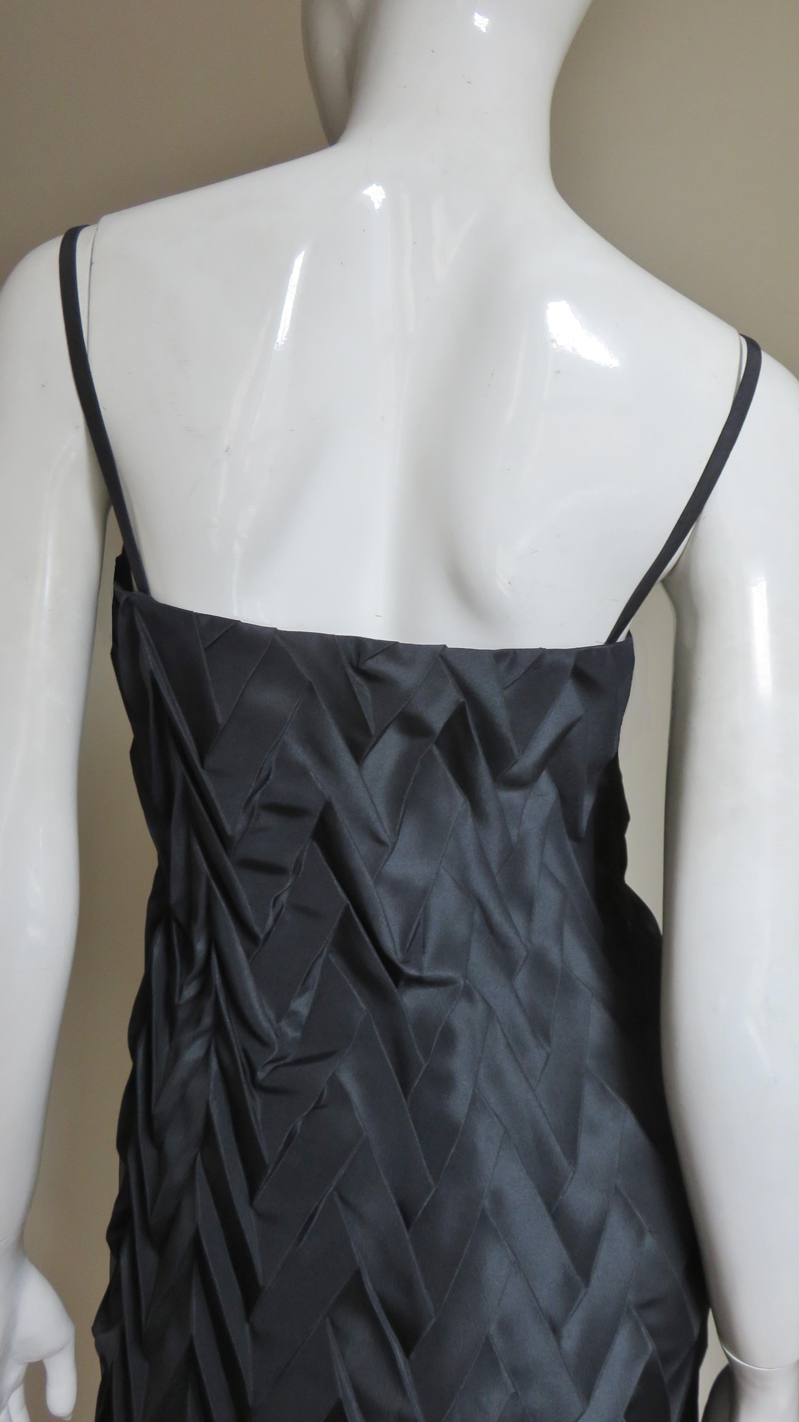 Hanae Mori Nouvelle Couture Geometric Silk Slip Dress For Sale 7