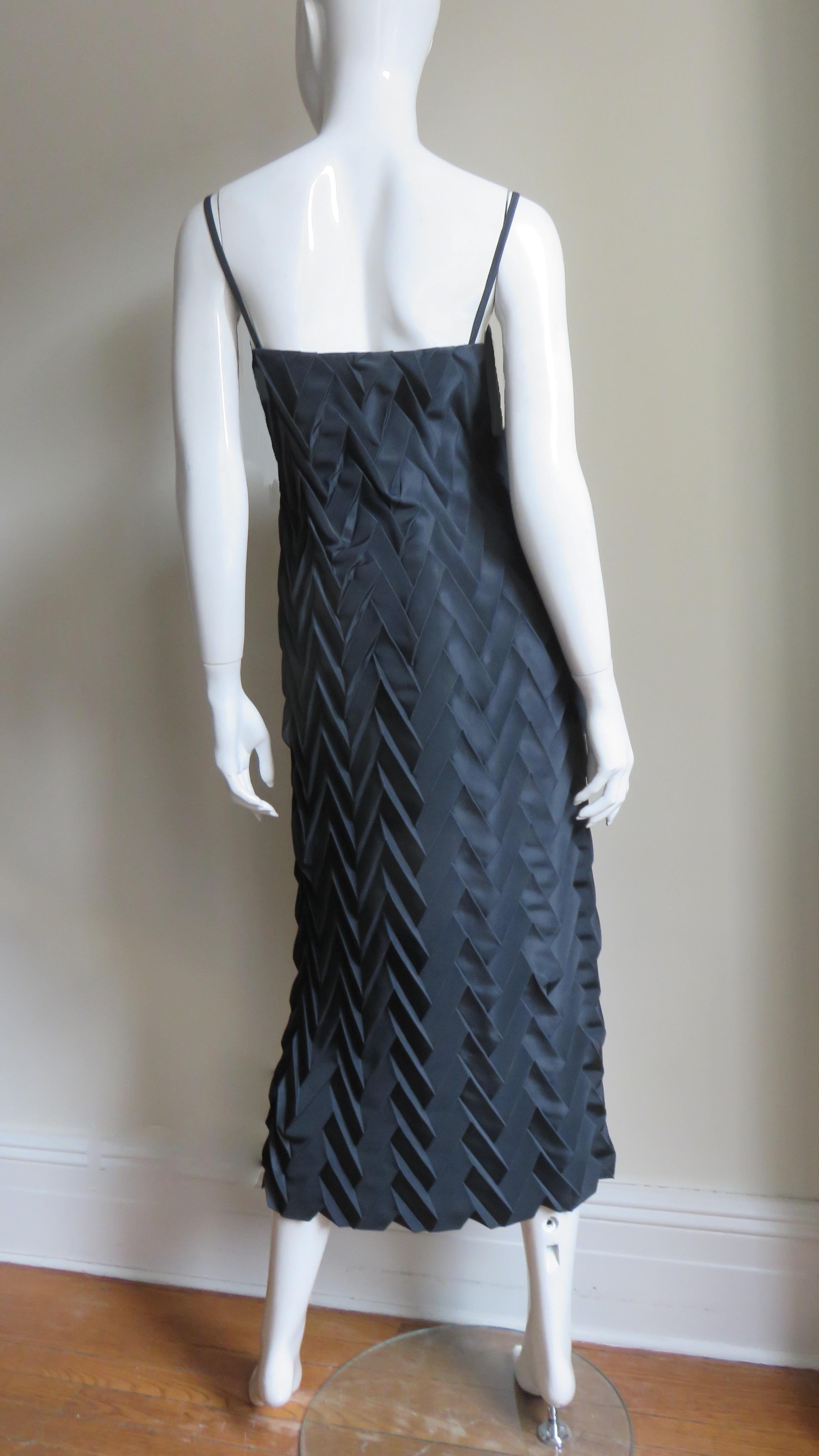 Hanae Mori Nouvelle Couture Geometric Silk Slip Dress For Sale 9
