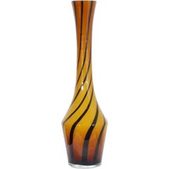 1990s Hand-Blown Art Glass Vase, Contemporary Decorative Studio Glass