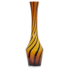 1990s Hand-Blown Art Glass Vase, Contemporary Decorative Studio Glass
