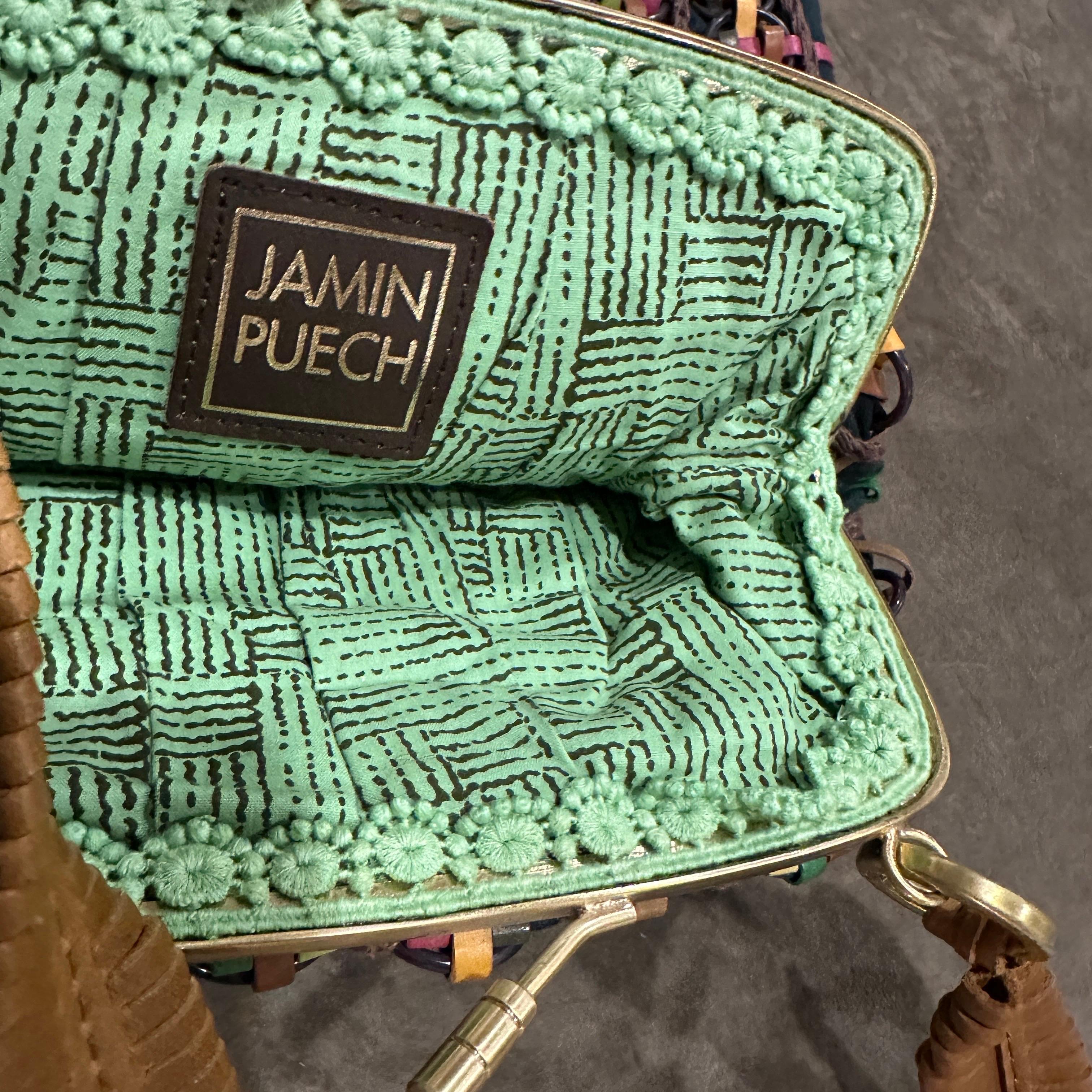 Borsa francese intrecciata a mano del 1990, unica nel suo genere, di Jamin Puech in vendita 9