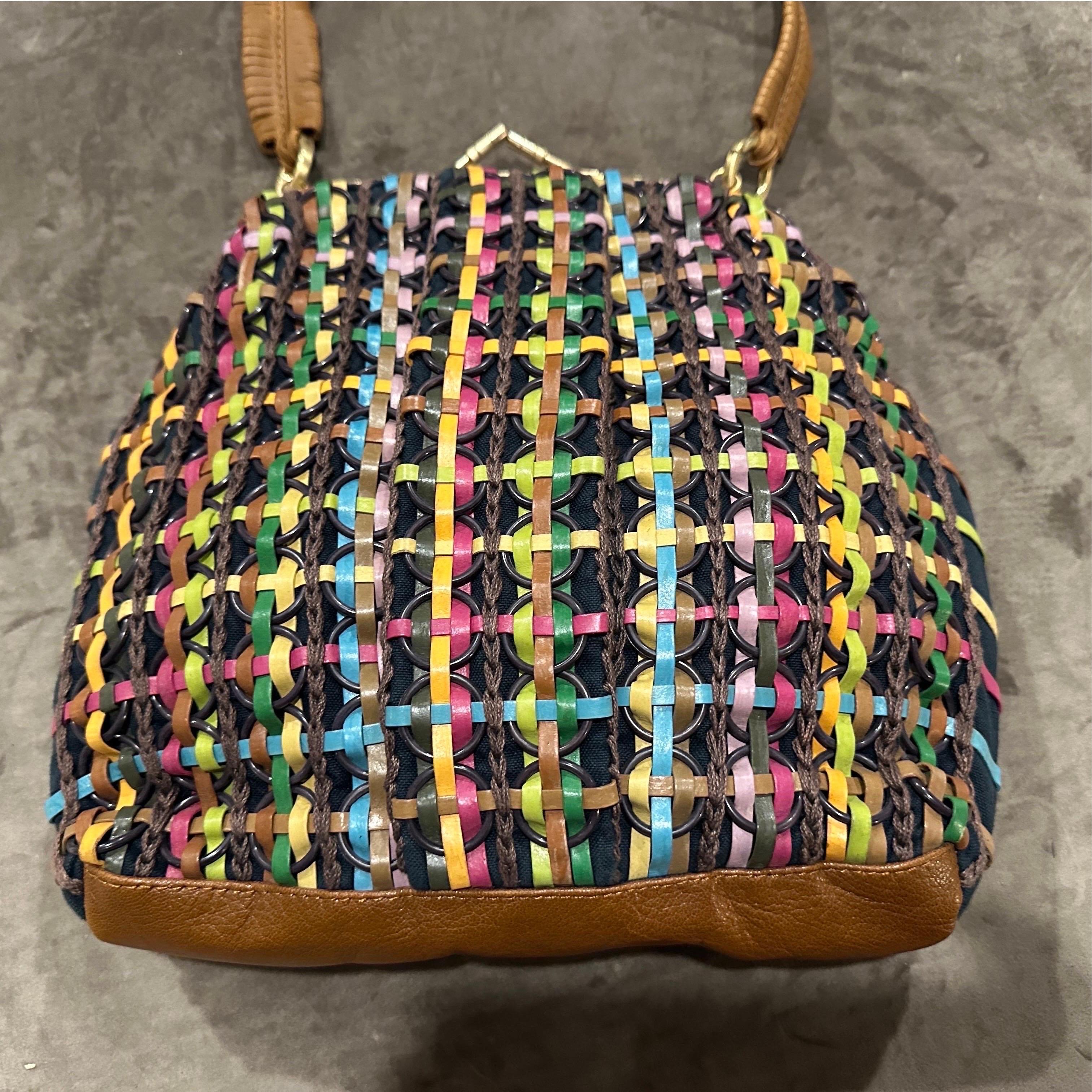 Borsa francese intrecciata a mano del 1990, unica nel suo genere, di Jamin Puech in vendita 12