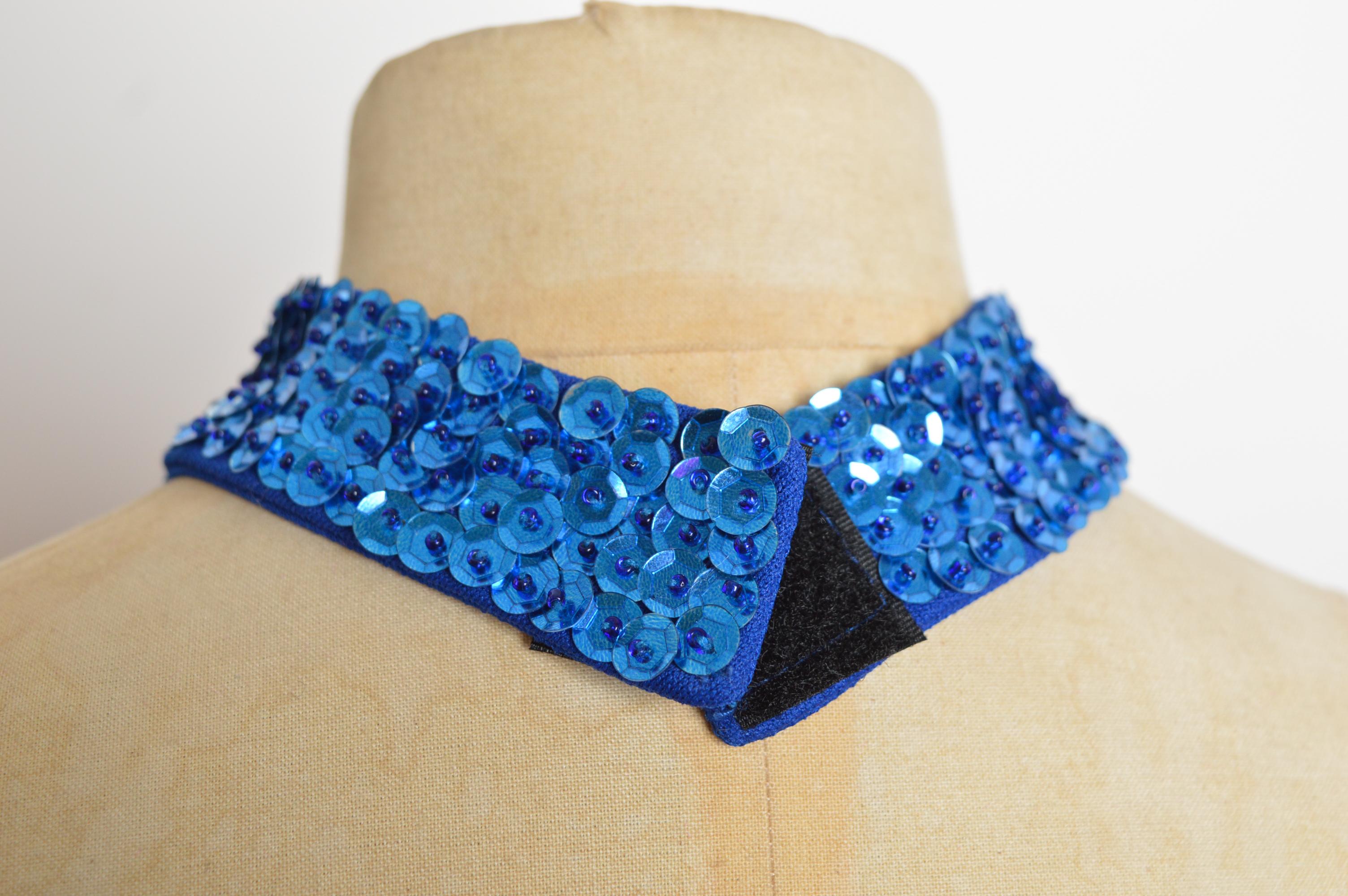 1990's Hand Made Vintage Union Jack Inglaterra Bandera Lentejuelas Cuello halter - Crop Top en venta 5