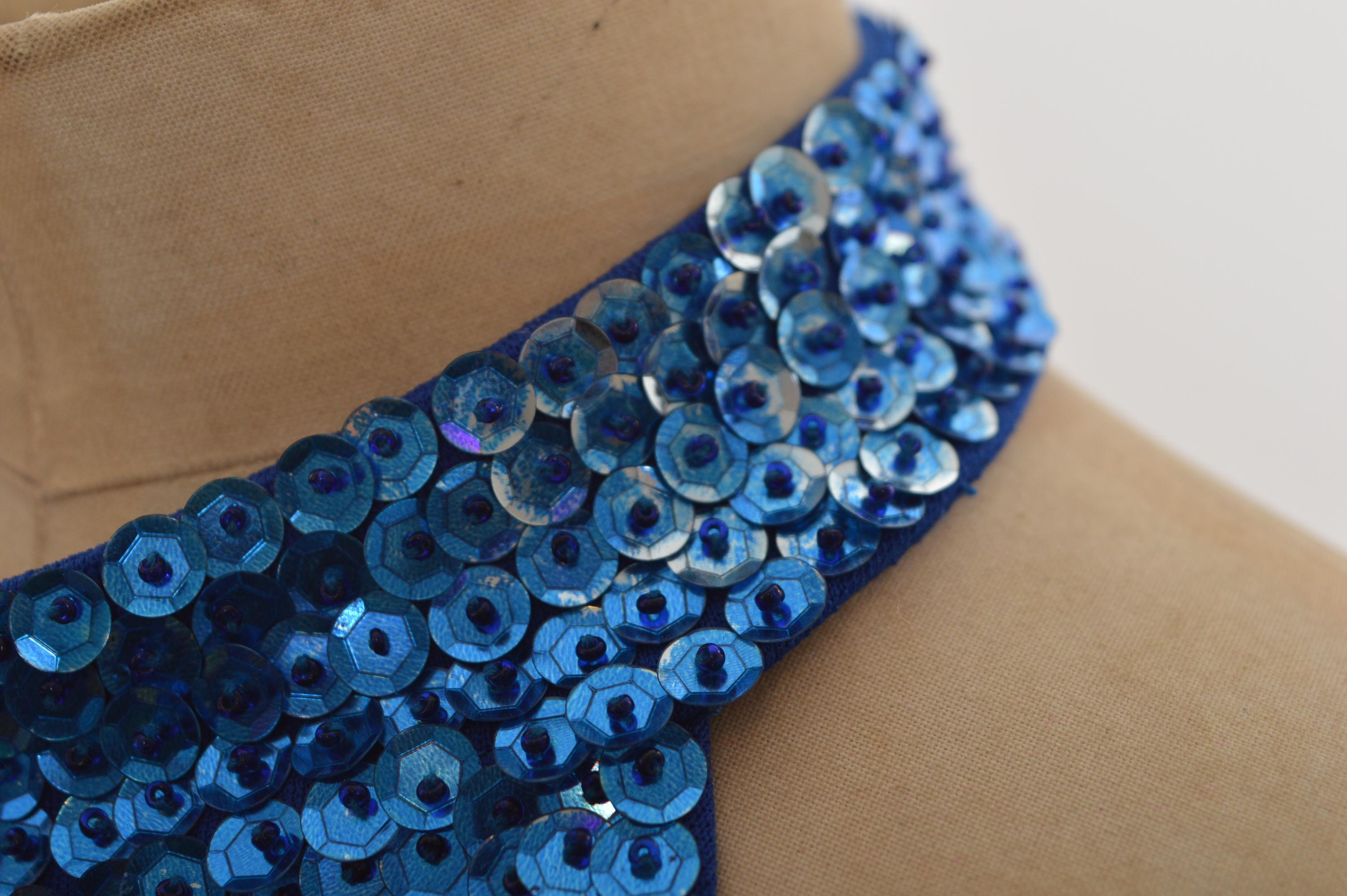 1990's Hand Made Vintage Union Jack Inglaterra Bandera Lentejuelas Cuello halter - Crop Top en venta 7