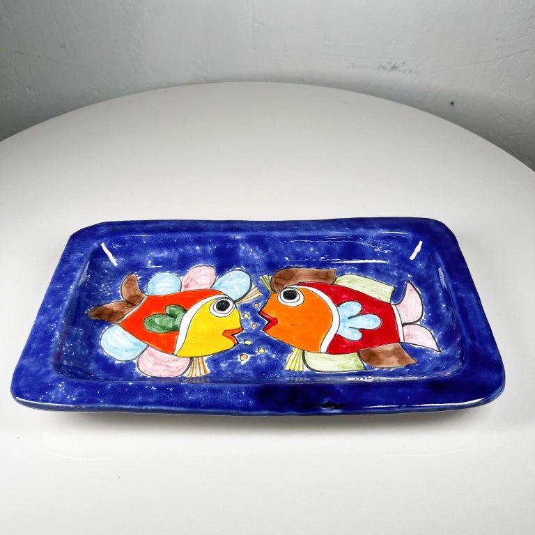 Lot De 18 Assiettes Et Bols Ceramiche Italia - Motif Sardines, Neuf, Italie