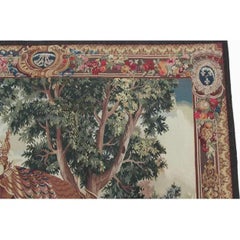 Hand-Woven Wool Tapestry 'The Collation' Chinoiserie Style, 1990s