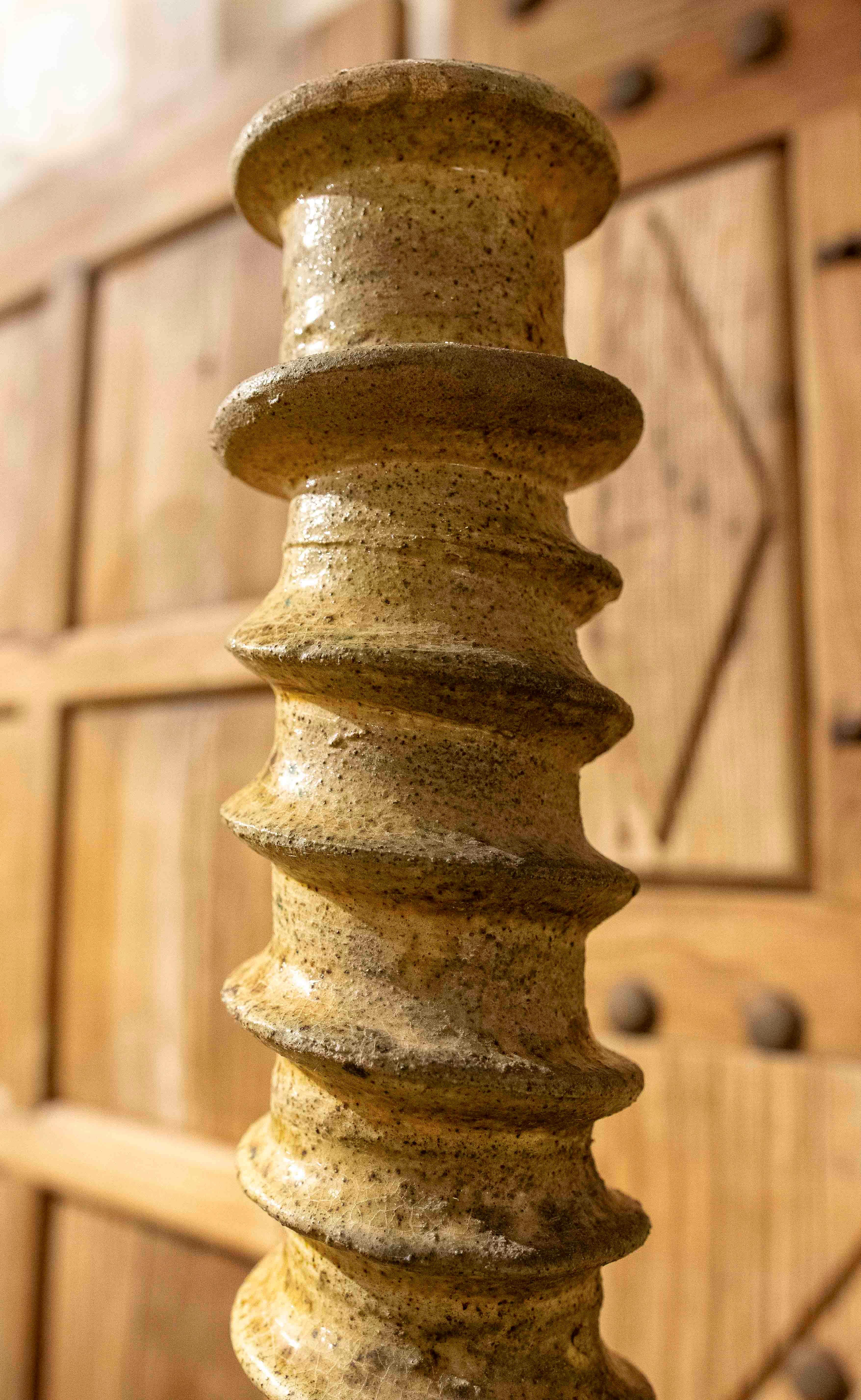 Candeliere marocchino verde con smalto rustico del 1990 realizzato a mano in vendita 5