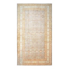 Alfombra tribal pakistaní de lana tejida a mano de los años 90, de 12' x 22', con un diseño geométrico grande