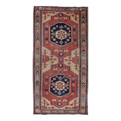 1990s Handwoven Persian Malayer Wool Rug, Traditional Tribal Design 5'5" x 10'9"