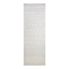 1990s Handwoven Persian Tabriz Transitional Runner Rug, Floral Design, 4'2"x12'